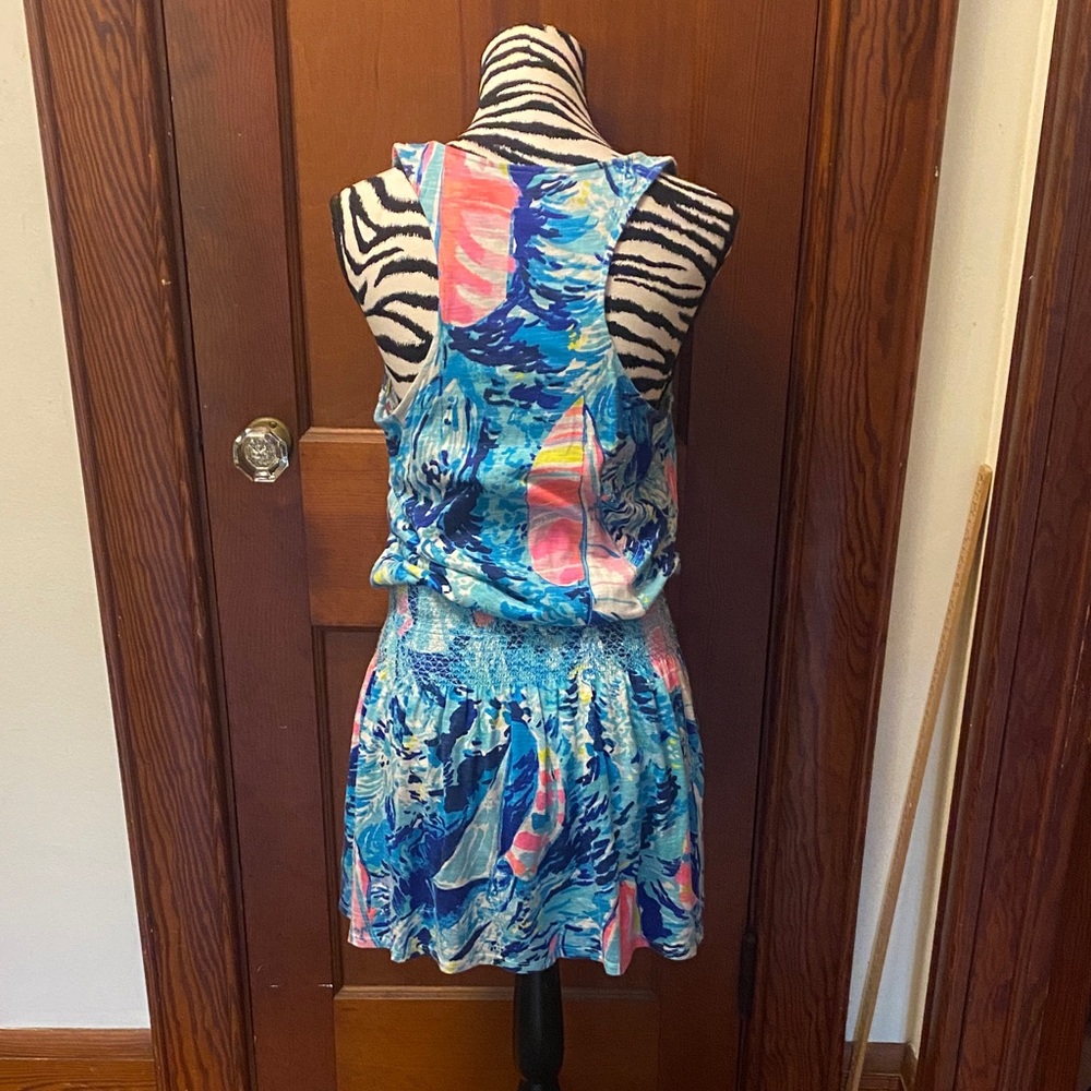 Lilly Pulitzer Blue and Pink Patterned Dress - Picture 4 of 7